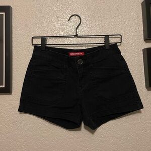 Black Low Rise Union Bay Shorts